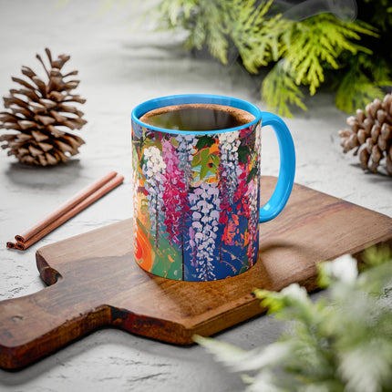 Golden Wisteria Elegance Colorful Mugs (11oz, 15oz)