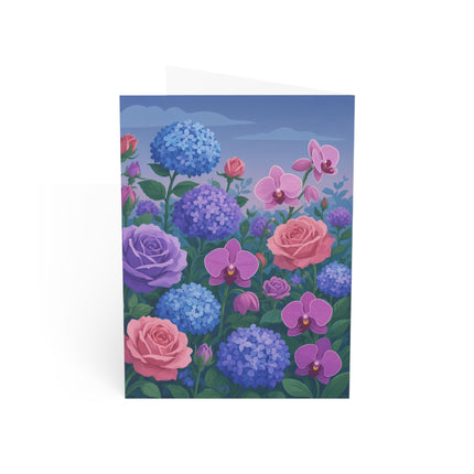 🌹💌 The Secret Garden Embrace Greeting Card – Romantic Rococo Floral Fantasy