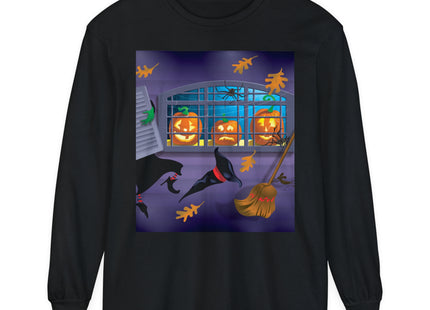 Whimsical Halloween Mischief Unisex Garment-dyed Long Sleeve T-Shirt