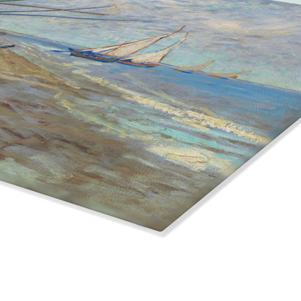 Fishing Boats by Vincent Van Gogh Glass Cutting Board
