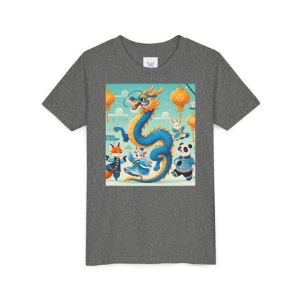 Blue & Gold Dragon Festival Parade Youth Short Sleeve Tee