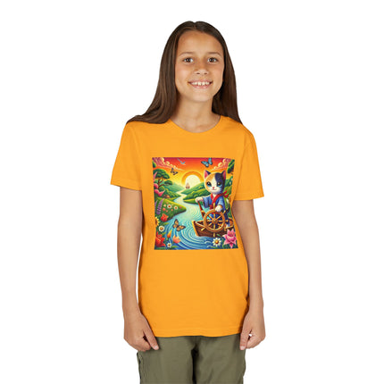 Sailor Kitten’s River Adventure Youth Short Sleeve Tee