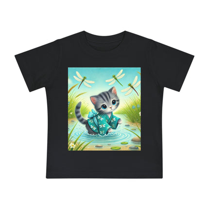 Kitten by the Still Waters Baby T-Shirt – Peaceful Moments & Gentle Wonder