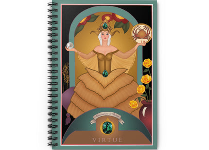 June & Pearl, Alexandrite (from the Gem Series) by Sofia Chiostri Spiral Notebook