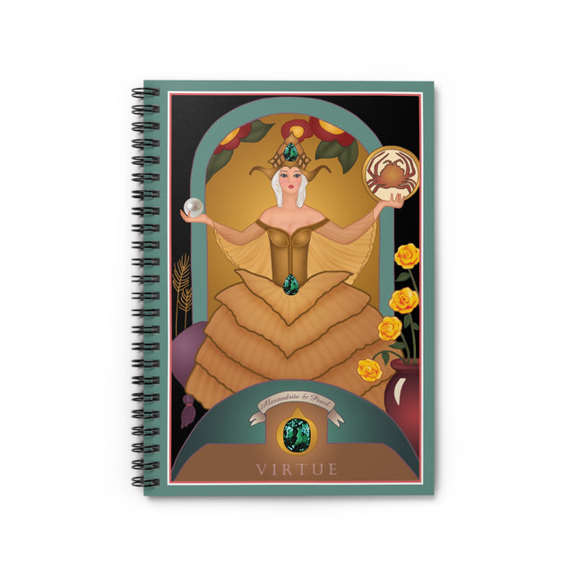 June & Pearl, Alexandrite (from the Gem Series) by Sofia Chiostri Spiral Notebook