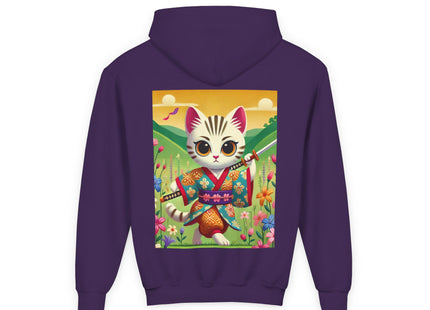 Samurai Kitten Youth Heavy Blend Hooded Sweatshirt