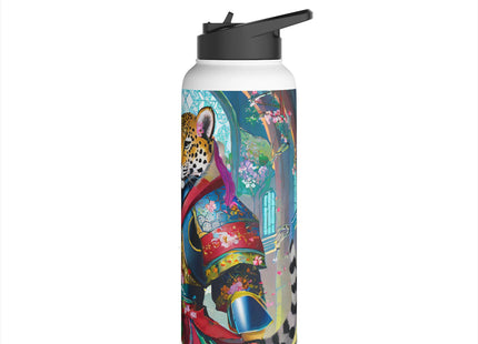 Cyberpunk Leopard Stainless Steel Water Bottle