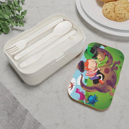Dino Dash: Boy & Dinosaur Adventure Bento Lunch Box