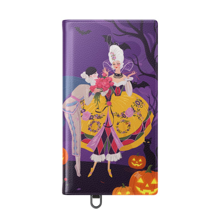 🎭🌹 The Harlequin Rose Masquerade Flip Case – Theatrical Halloween Romance