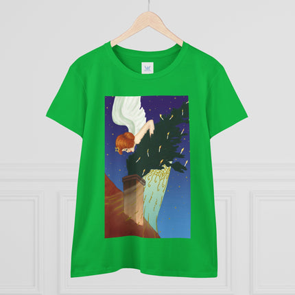 The Christmas Angel Women's Midweight Cotton Tee
