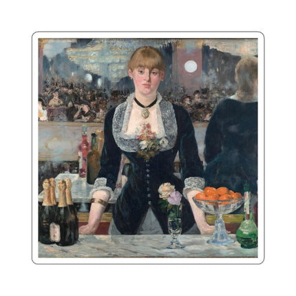 A Bar at the Folies-Bergère by Edouard Manet Kiss-Cut Stickers (4 Sizes)