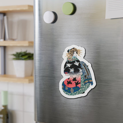 Japanese Woman by Keisai Eisen Die-Cut Magnets (5 Sizes)