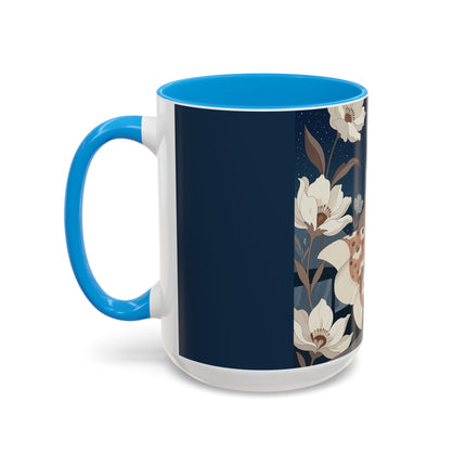 🌸✨ The Midnight Magnolia Masquerade Colorful Mug – Art Deco Nocturne