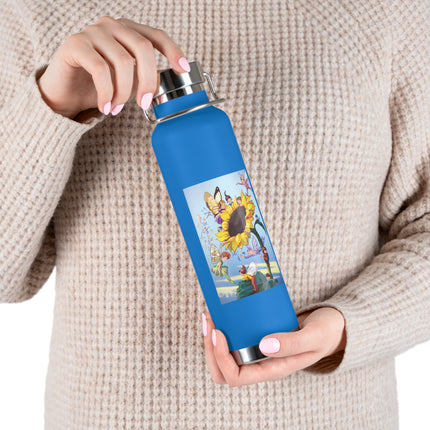 Sunflower Fairies by Margaret Tarrant Copper Vacuum Insulated Bottle, 22 oz