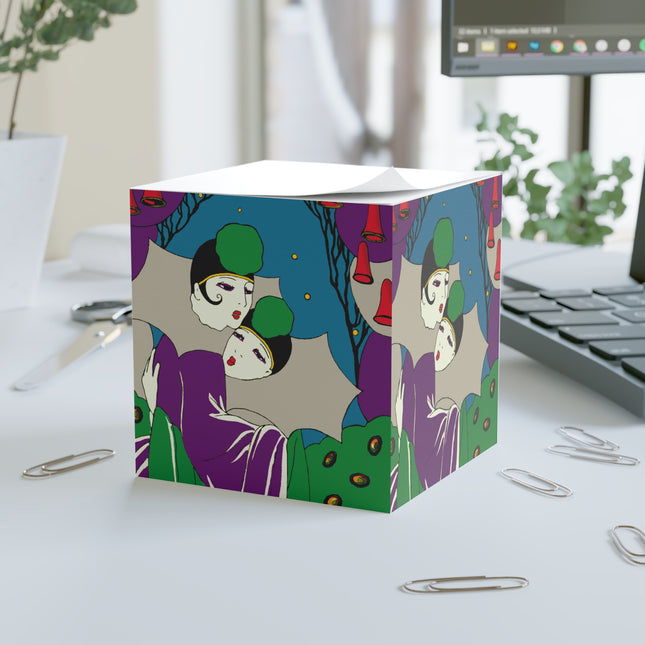 Two Pierrots Note Cube