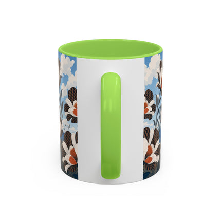 🌊🌼 The Windswept Seaside Promenade Colorful Mug – Art Deco Coastal Elegance