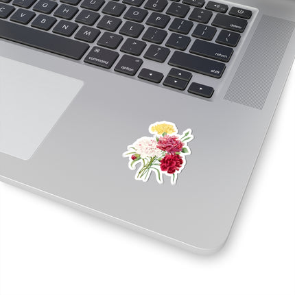 Carnation botanical illustration by Pierre-Joseph Redouté Kiss-Cut Stickers (4 Sizes)