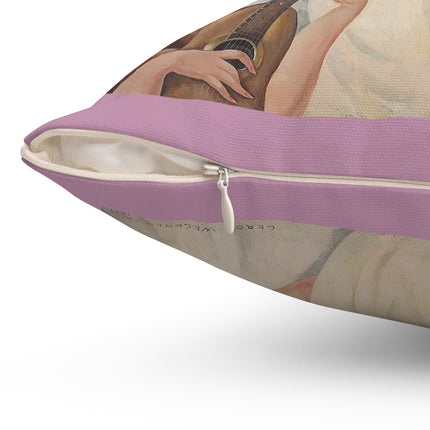 Madonna with Child Surrounded by Musical Angels by Gerda Wegener Spun Polyester Square Pillow