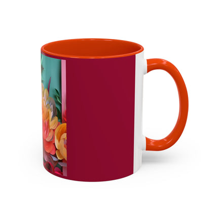 Peonies in Full Bloom Colorful Mugs (11oz, 15oz)