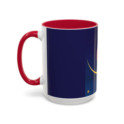 Moonlit Reflections Colorful Mug (11oz, 15oz) – Celestial Elegance, Art Deco Beauty & Dreamy Style