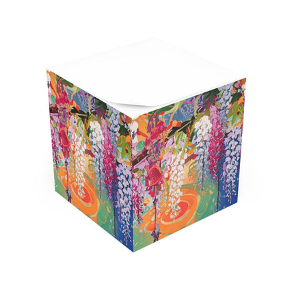 Golden Wisteria Elegance Note Cube