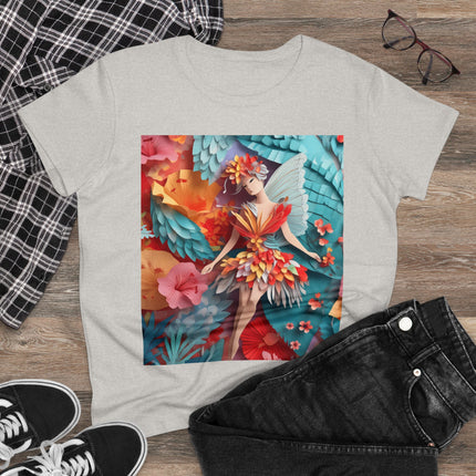 Hibiscus Fairy Women's Midweight Cotton Tee
