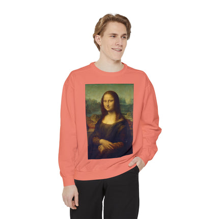 Mona Lisa by Leonardo da Vinci Unisex Garment-Dyed Sweatshirt