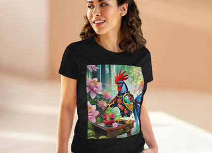 Cyberpunk Rooster Cotton Tee