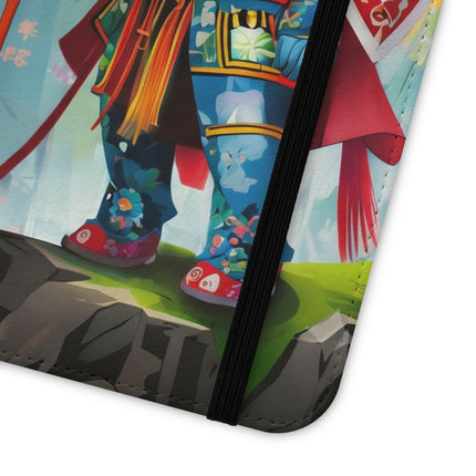 🐘⚔️ Cyberpunk Elephant Samurai Flip Case – Ancient Wisdom & Neon Power