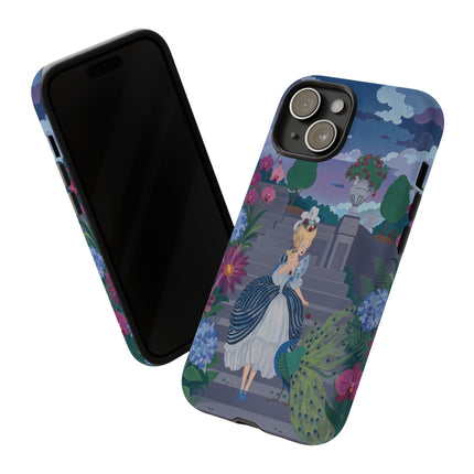 🦚🌸 The Peacock Garden Terrace Phone Case – Art Deco Floral Elegance