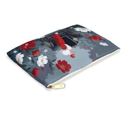 🚗🌺 The Lady Of The Grand Touring Car Accessory Pouch – Art Deco Motoring Elegance