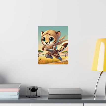 🐆⚡ Swift Cheetah Matte Vertical Poster – Speed, Adventure & Untamed Energy