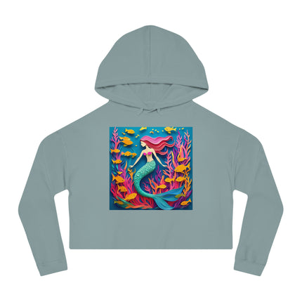 Mermaid Cropped Hooded Sweatshirt