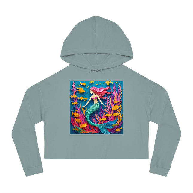 Mermaid Cropped Hooded Sweatshirt