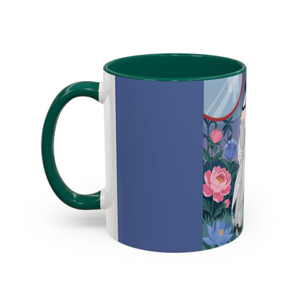 Whispers to the Golden Songbird Colorful Mugs – Art Deco Garden Elegance