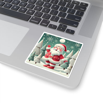 Santa's Joyful Night Kiss-Cut Stickers (4 Sizes)