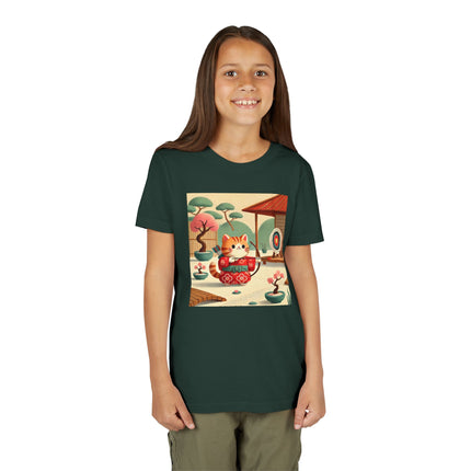 Archer Kitten in the Zen Garden Youth Short Sleeve Tee