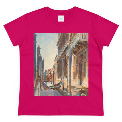 Gondola Moorings on the Grand Canal by John Singer Sargent Women's Midweight Cotton Tee