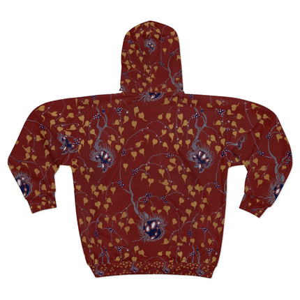 Art Nouveau Flower Pattern by Émile-Alain Séguy Zip Hoodie (AOP)