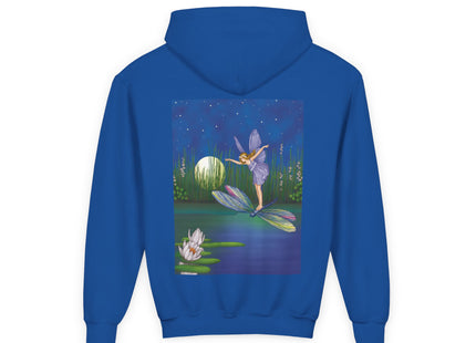 Fairy on a Dragonfly Youth Heavy Blend Hooded Sweatshirt