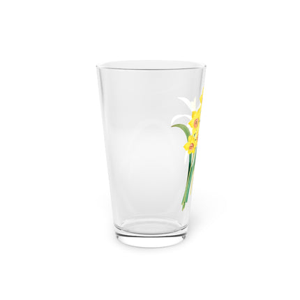 Chinese Sacred Lily Botanical Illustration by Pierre-Joseph Redouté Glass, 16oz