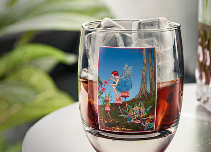 Periwinkle Painting the Petals by Ida Outhwaite Whiskey Glass
