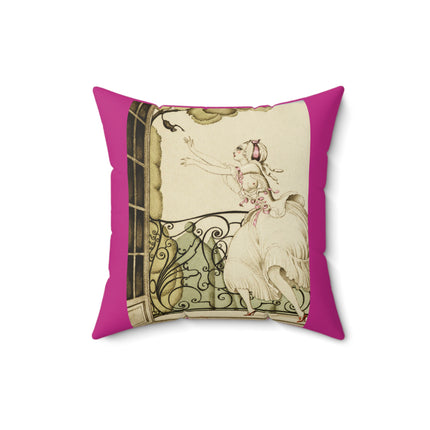 Sur talons rouges (On Red Heels) pl 02 by Gerda Wegener Spun Polyester Square Pillow