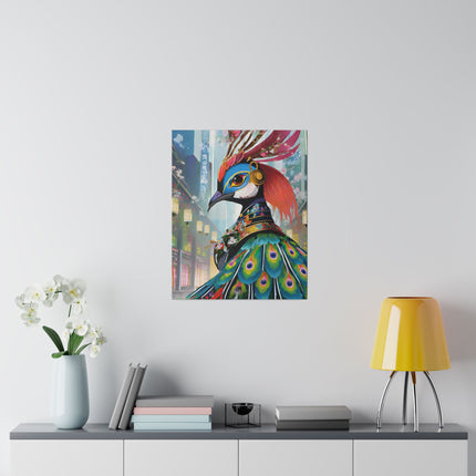 Techno Plumes Matte Canvas, Stretched, 0.75"