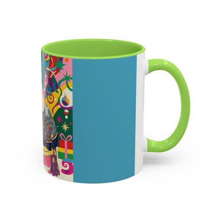 🎀✨ The Christmas Court Of Joy Colorful Mug – Art Deco Holiday Fantasy
