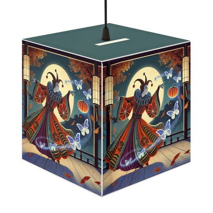 Court Magician with Ghost Butterflies Light Cube Lamp