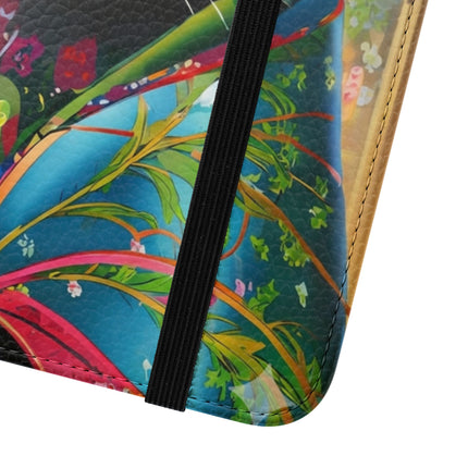🦝✨ Cybernetic Red Panda Flip Case – Neon Charm & Futuristic Wonder