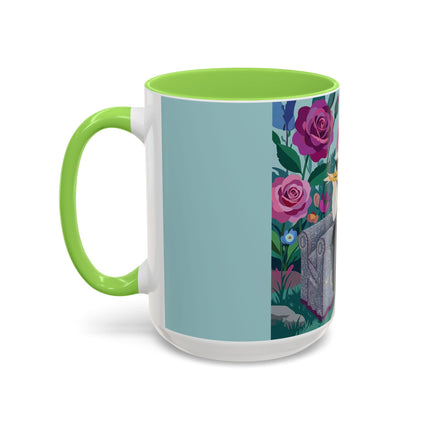 The Lady Of The Garden Tea Colorful Mugs – Art Deco Floral Elegance