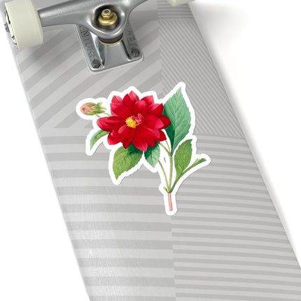 Dahlia botanical illustration by Pierre-Joseph Redouté Kiss-Cut Stickers (4 Sizes)