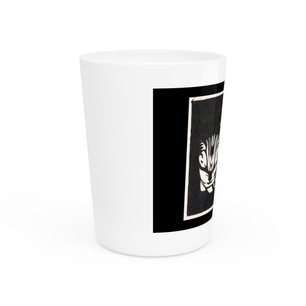 December (Cat Lying) by Anna Julia de Graag Ceramic Shot Glass